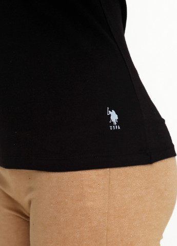 Чорна всесезон футболка з коротким рукавом U.S. Polo Assn.