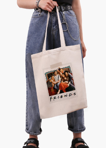 Эко сумка шоппер белая Друзья Ван Гог Фрида Кало Мона Ліза (van Gogh La Gioconda Frida Kahlo) (9227-2954-WT-1) 41*35 см MobiPrint (228156248)