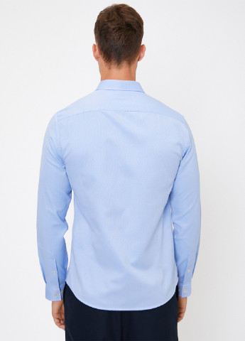 Голубой классическая рубашка с абстрактным узором KOTON