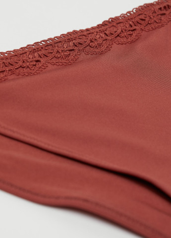 Терракотовые купальные трусики-плавки однотонные H&M