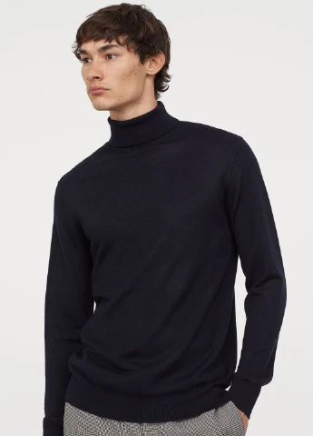 Темно-синий демисезонный свитер H&M