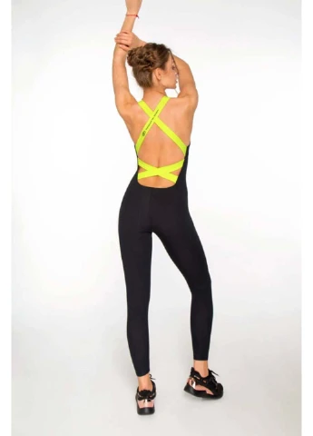 Комбінезон Designed for fitness геометричний чорний спортивний