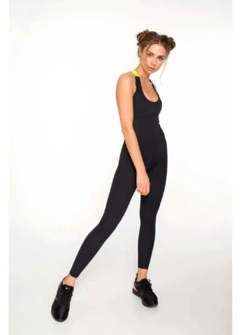 Комбінезон Designed for fitness геометричний чорний спортивний