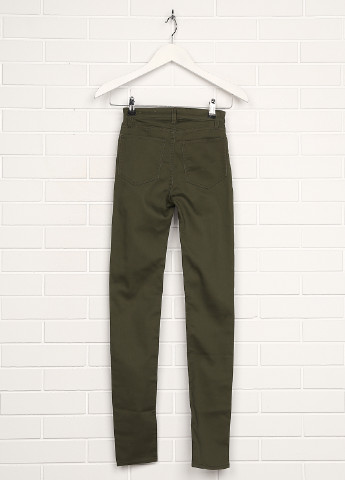 Хаки джинсовые демисезонные зауженные брюки H&M