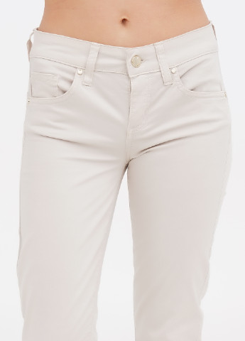 Светло-бежевые кэжуал демисезонные прямые брюки Liu Jo