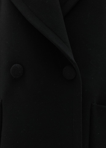 Черное демисезонное Пальто двубортное CHIUAS