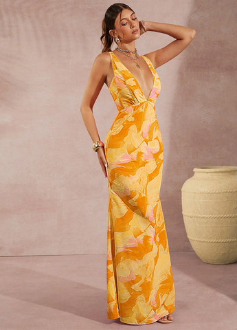 Помаранчева кежуал сукня а-силует SHEIN варенка