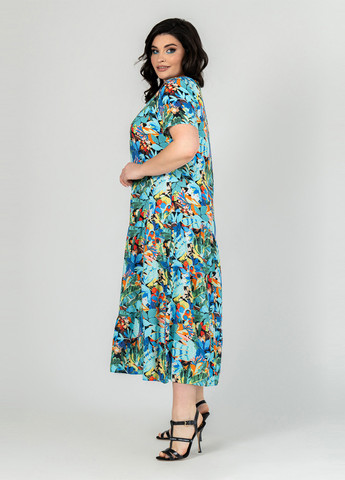 Комбинированное кэжуал платье A'll Posa с рисунком