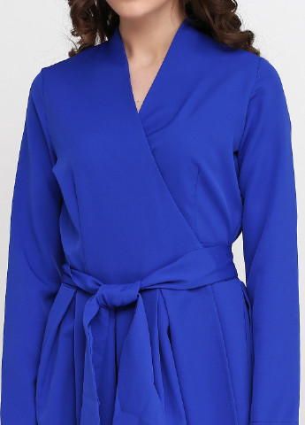 Синее кэжуал платье Le'Katrin family однотонное