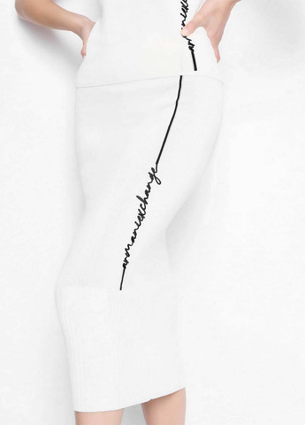 Молочная кэжуал однотонная юбка Armani Exchange карандаш