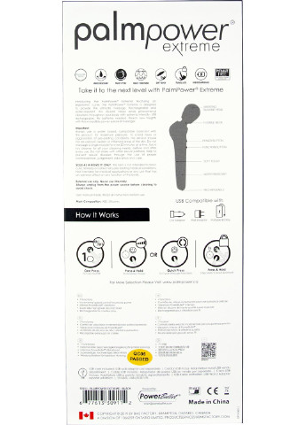 Мощный вибромассажер EXTREME - Black PalmPower (252297293)