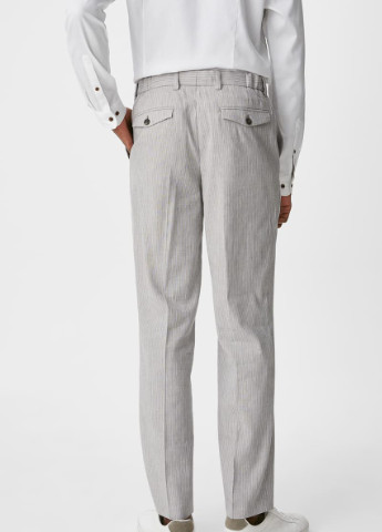 Светло-серые кэжуал летние брюки C&A