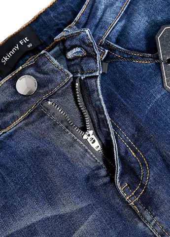 Синие демисезонные скинни джинсы SHEIN