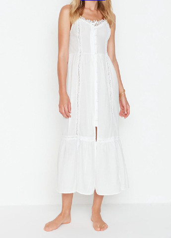 Белое повседневный платье AMORI однотонное