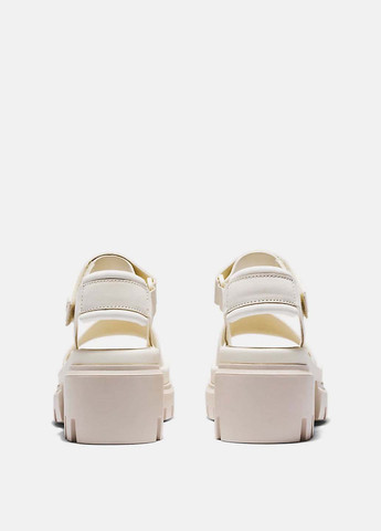 Белые босоножки Timberland на липучке с логотипом, на тракторной подошве