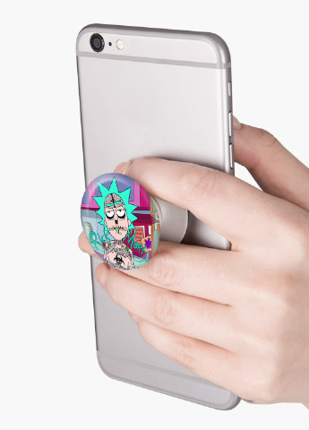 Попсокет (Popsockets) тримач для смартфону Морті Сміт Рік і Морті (Morty Smith Rick and Morty) (8754-2930) Чорний MobiPrint (229014727)