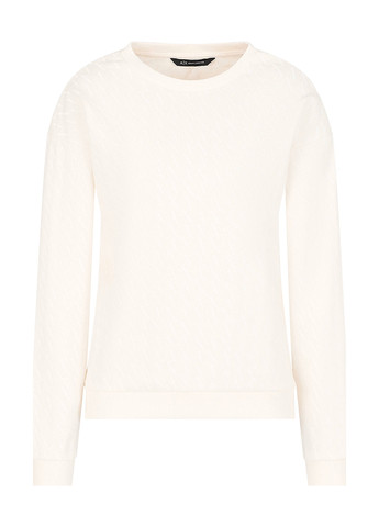 Молочный свитшот Armani Exchange однотонный без декора (341249988)