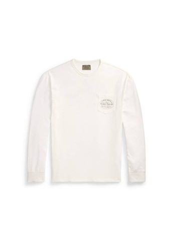 Белый демисезонный кэжуал лонгслив Ralph Lauren однотонный