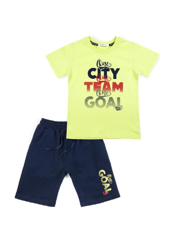 Синій набір дитячого одягу city team goal (12407-134b-green) Breeze