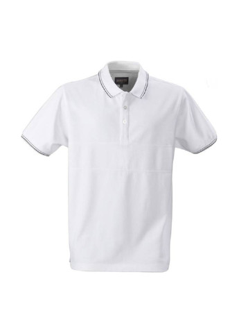 Белая футболка-поло для мужчин James Harvest однотонная