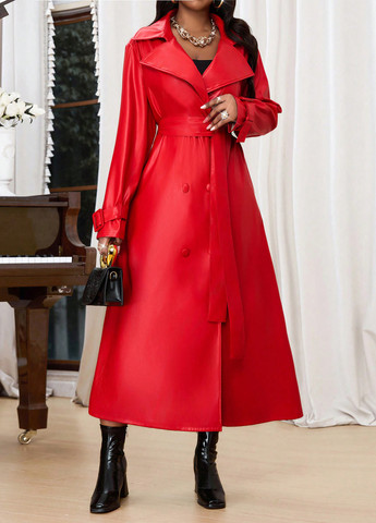 Плащ SHEIN тренчкот на пуговицах демисезон (366639117)