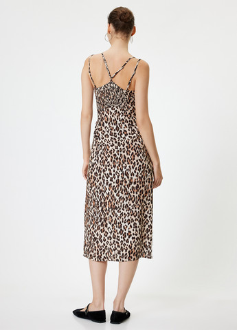 Коричнева святковий, кежуал сукня KOTON леопардовий