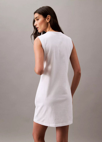 Білий кежуал сукня а-силует, сукня-майка Calvin Klein з логотипом