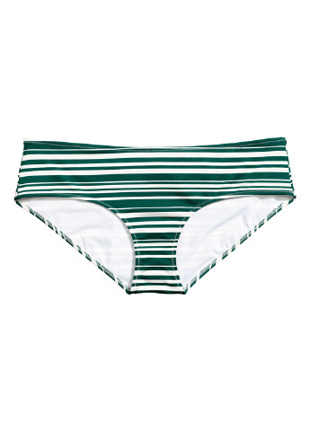 Зеленые купальные трусики-плавки в полоску H&M