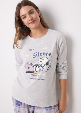 Сіра зимня піжама (лонгслів, штани) Women'secret