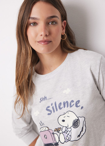 Сіра зимня піжама (лонгслів, штани) Women'secret