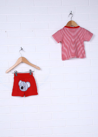 Красный летний комплект (футболка, шорты) Million babies