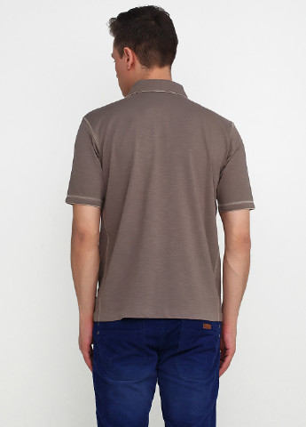Темно-бежевая футболка-поло для мужчин Casa Moda однотонная