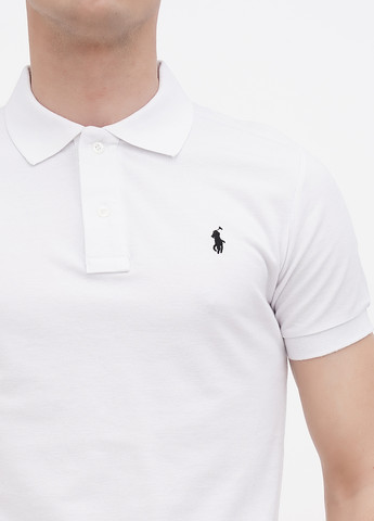Белая футболка-поло для мужчин No Brand однотонная