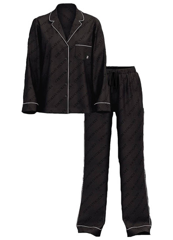 Черная всесезон пижама (рубашка, брюки) рубашка + брюки Victoria's Secret
