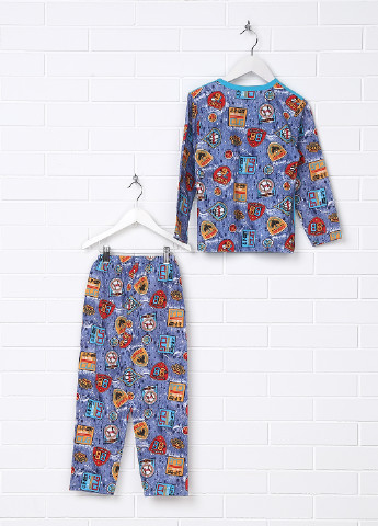 Голубая всесезон пижама (лонгслив, брюки) Трикотажный рай