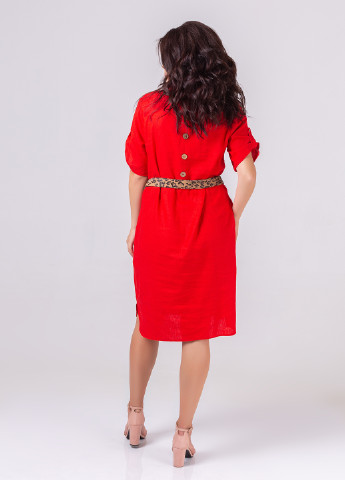 Красное кэжуал платье рубашка Charm Collection однотонное