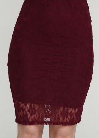 Бордовая кэжуал однотонная юбка Calliope