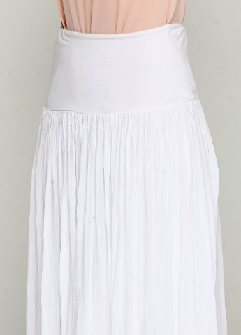 Белая кэжуал однотонная юбка Glossy