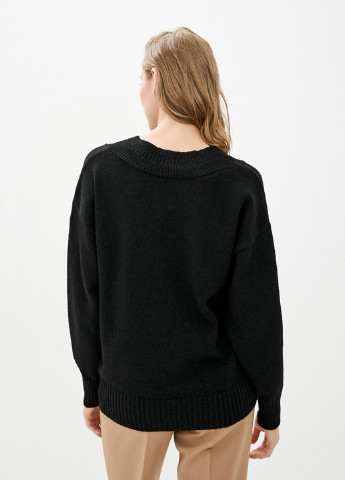 Черный демисезонный джемпер пуловер Sewel