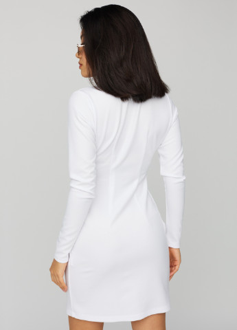 Белое коктейльное лиора платье-жакет Karree однотонное