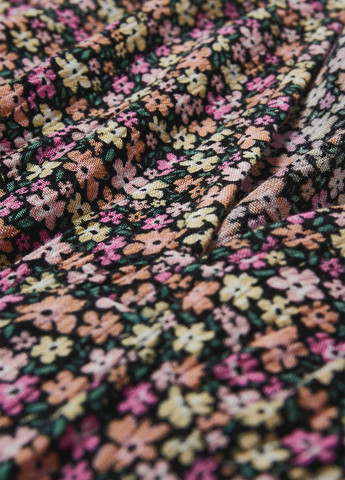 Чорна кежуал сукня C&A з квітковим принтом