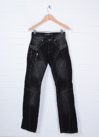 Серые демисезонные прямые джинсы Foriz