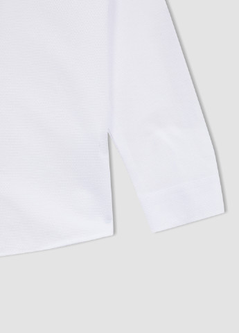 Сорочка DeFacto однотонна біла кежуал бавовна