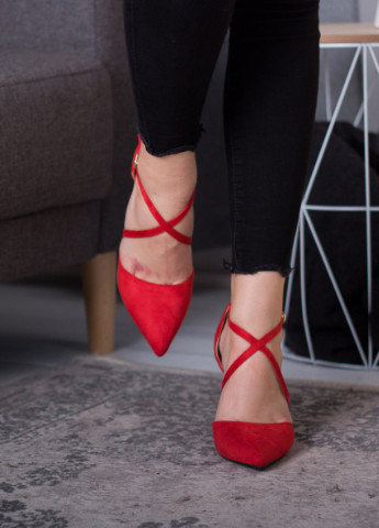 Жіночі туфлі Jace 2592 36 розмір 23,5 см червоні Fashion (253592822)