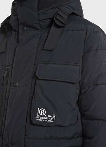 Черная зимняя куртка Replay