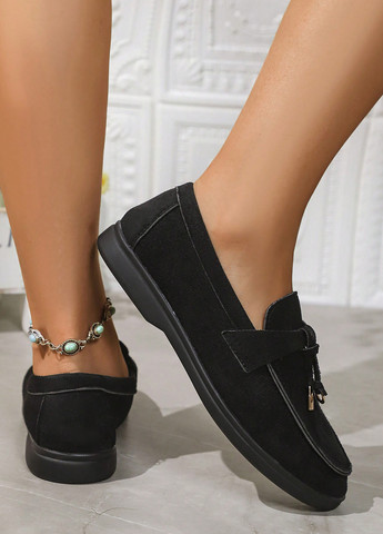 Черные мокасини SHEIN завязки