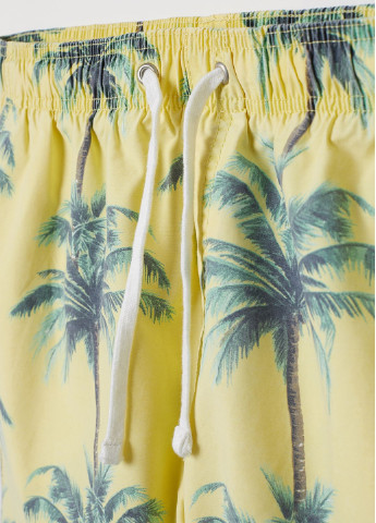 Шорти H&M на підкладі малюнки жовті пляжні бавовна