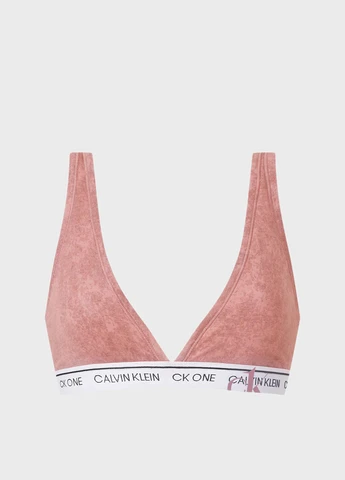 Рожевий топ бюстгальтер Calvin Klein без кісточок бавовна