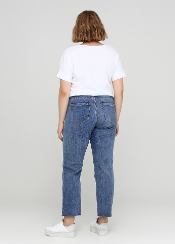 Синие демисезонные укороченные, прямые джинсы H&M