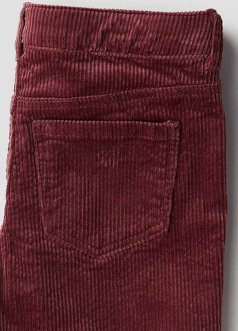 Бордовые кэжуал демисезонные клеш брюки H&M